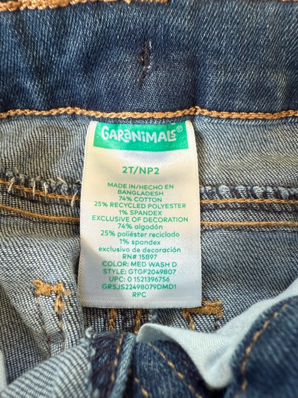 GARanimals Toddler Girls Skinny Jeans NWT - Picture 6 of 6